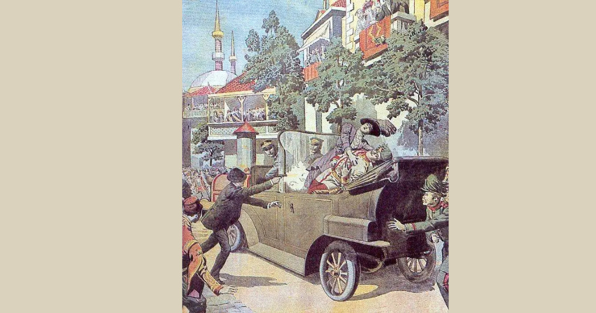 Historical illustration accompanying coverage of Sarajevo